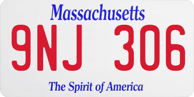 MA license plate 9NJ306