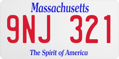 MA license plate 9NJ321