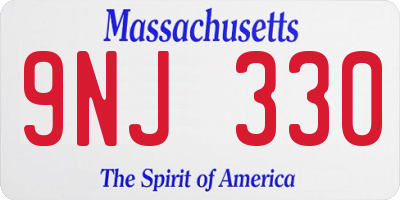 MA license plate 9NJ330