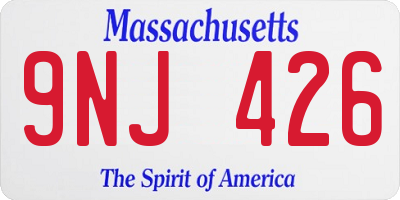 MA license plate 9NJ426