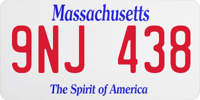 MA license plate 9NJ438