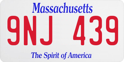 MA license plate 9NJ439