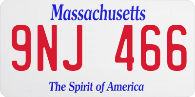 MA license plate 9NJ466