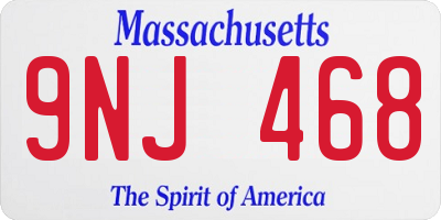 MA license plate 9NJ468