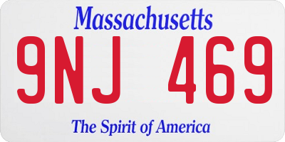 MA license plate 9NJ469