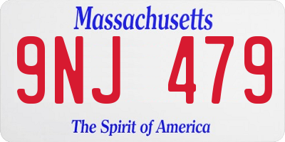 MA license plate 9NJ479