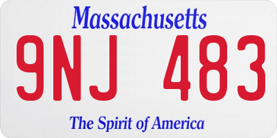MA license plate 9NJ483