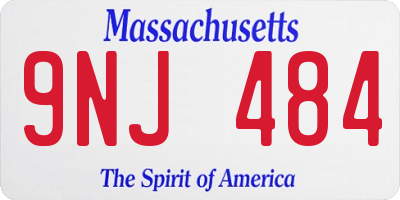MA license plate 9NJ484