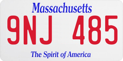 MA license plate 9NJ485