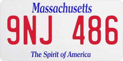 MA license plate 9NJ486