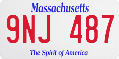 MA license plate 9NJ487