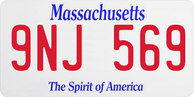 MA license plate 9NJ569