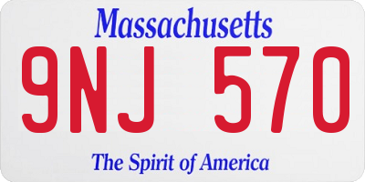 MA license plate 9NJ570