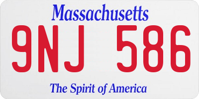 MA license plate 9NJ586