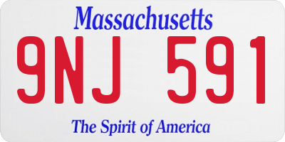 MA license plate 9NJ591