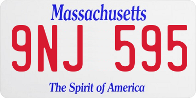 MA license plate 9NJ595