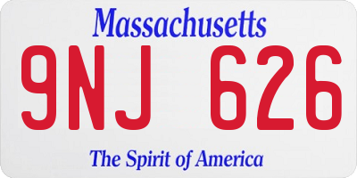 MA license plate 9NJ626