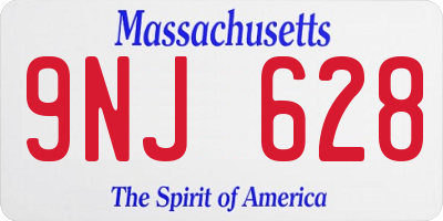 MA license plate 9NJ628