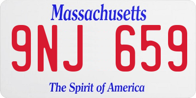 MA license plate 9NJ659