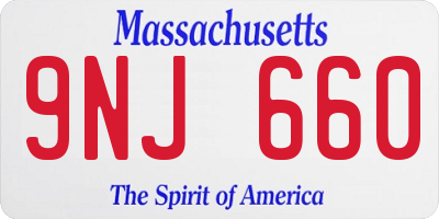 MA license plate 9NJ660