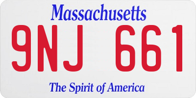 MA license plate 9NJ661