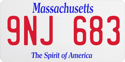 MA license plate 9NJ683