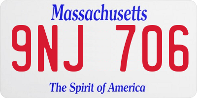 MA license plate 9NJ706
