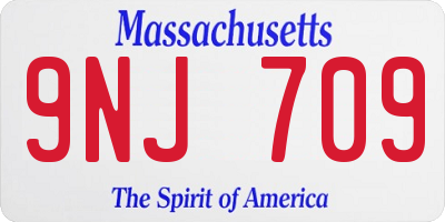 MA license plate 9NJ709