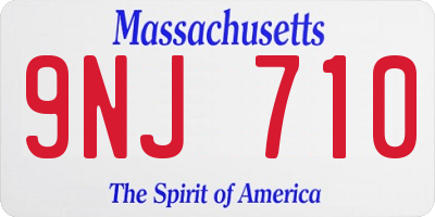 MA license plate 9NJ710