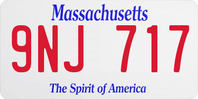 MA license plate 9NJ717