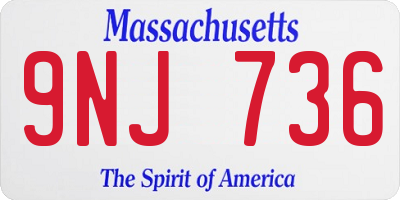 MA license plate 9NJ736