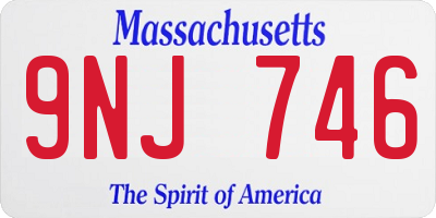 MA license plate 9NJ746