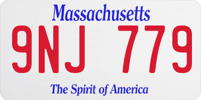 MA license plate 9NJ779
