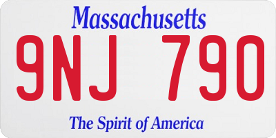 MA license plate 9NJ790