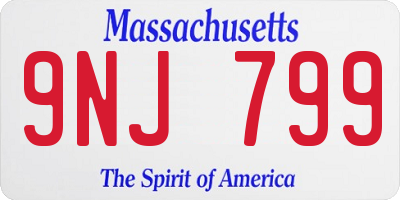 MA license plate 9NJ799