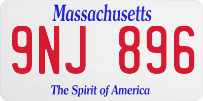 MA license plate 9NJ896