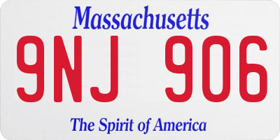 MA license plate 9NJ906