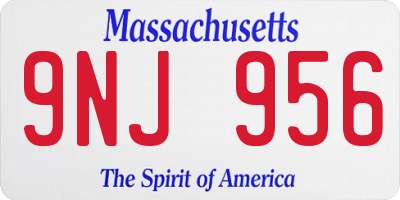 MA license plate 9NJ956