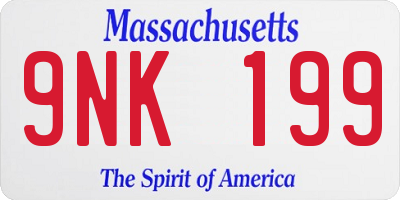 MA license plate 9NK199