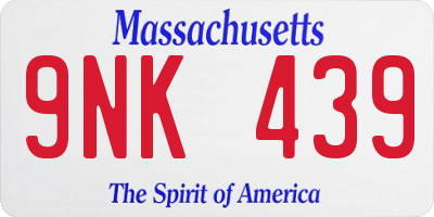 MA license plate 9NK439