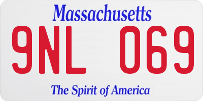 MA license plate 9NL069