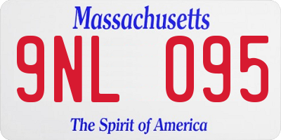 MA license plate 9NL095