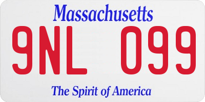 MA license plate 9NL099
