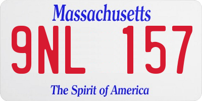 MA license plate 9NL157