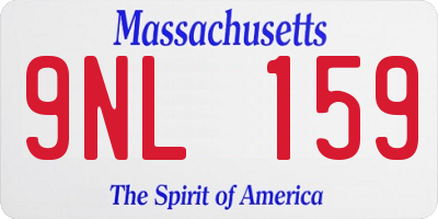 MA license plate 9NL159