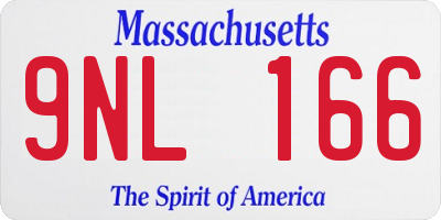 MA license plate 9NL166