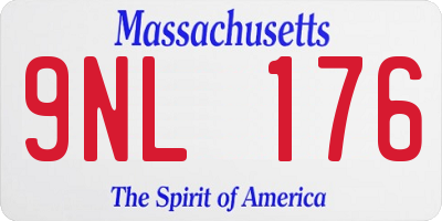 MA license plate 9NL176
