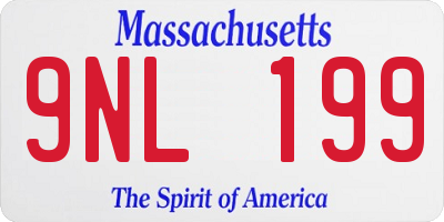 MA license plate 9NL199