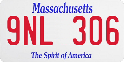 MA license plate 9NL306