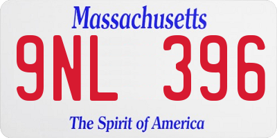 MA license plate 9NL396